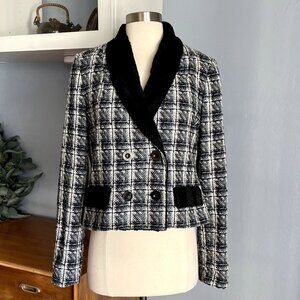 WORLD Brand Hiver 2010 Tweed Blazer Jacket Blue/Grey/black